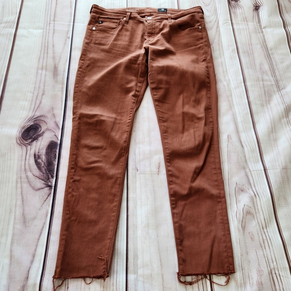 AG Adriano Goldschmied "The Legging Ankle" Super Skinny Orange | Women's Size 31 - Picture 3 of 10